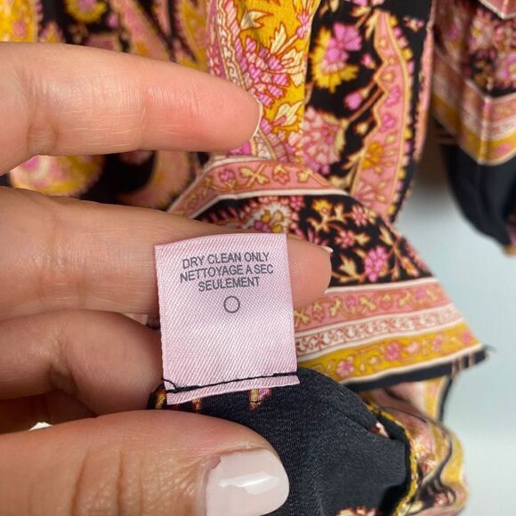 CALYPSO ST BARTH PAISLEY Printed 100% SILK MINI DRESS XS - Picture 9 of 12